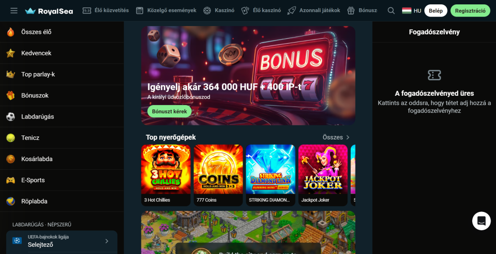 Royalsea casino homepage magyar